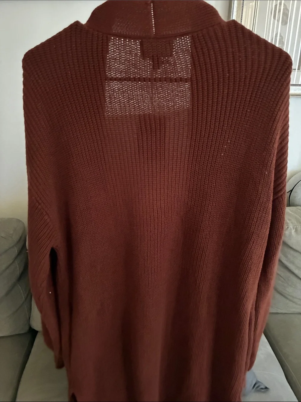Universal Thread Open-Front Cardigan - Rust - Picture 7 of 7